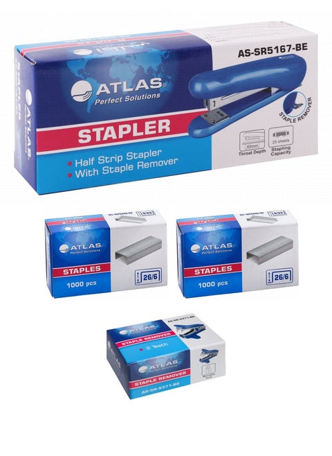 Desktop Stapler With Pin Remover And Two Packs Of Pins