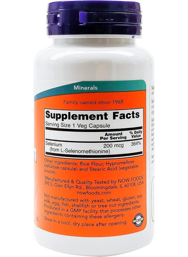 Now Foods Selenium 200Mcg Vcaps. 90'S - Image 5
