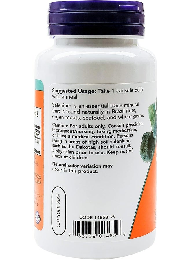 Now Foods Selenium 200Mcg Vcaps. 90'S - Image 3
