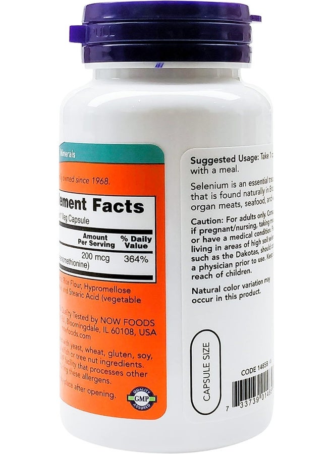 Now Foods Selenium 200Mcg Vcaps. 90'S - Image 4