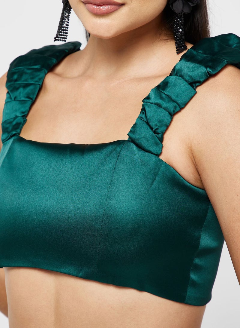 Ella Limited Edition Pleated Strap Crop Top  - Image 3