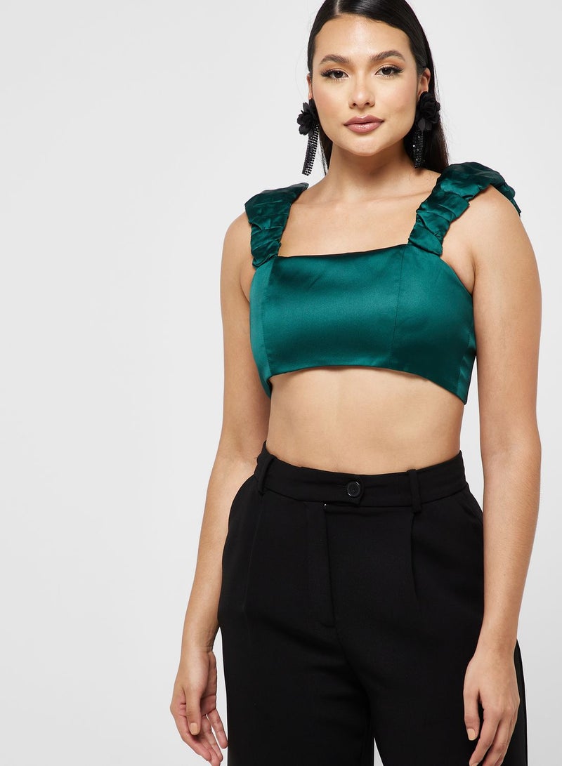 Ella Limited Edition Pleated Strap Crop Top  - Image 1
