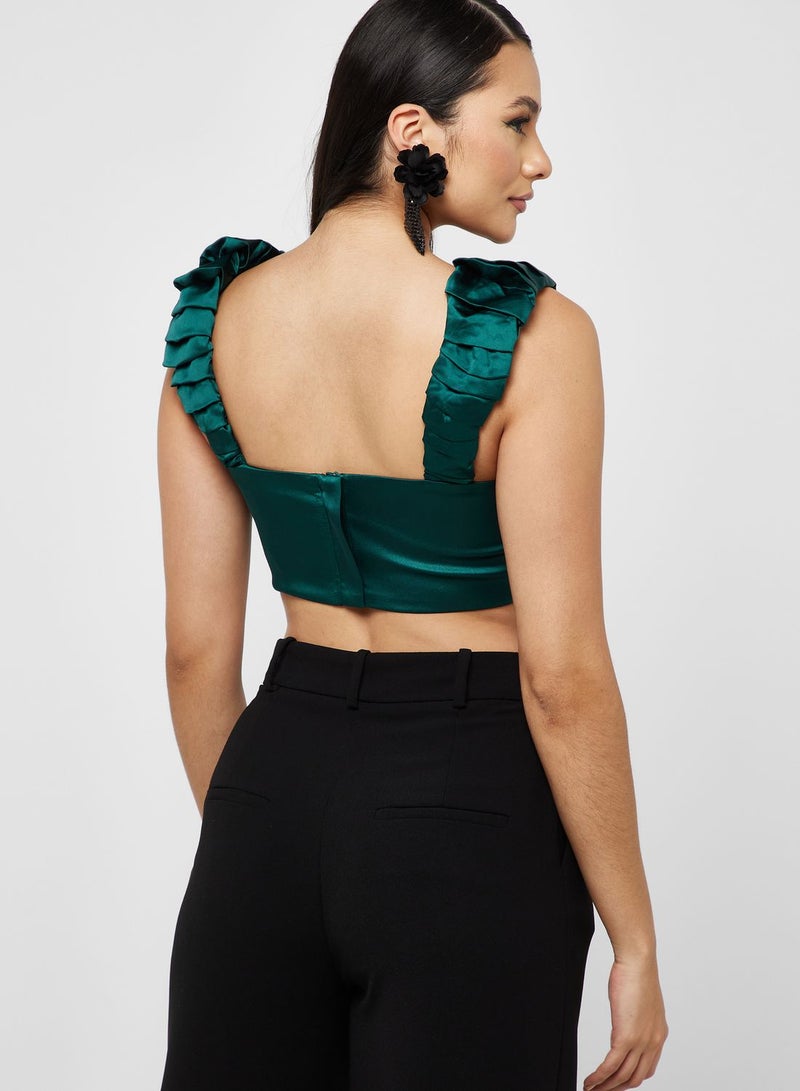 Ella Limited Edition Pleated Strap Crop Top  - Image 2