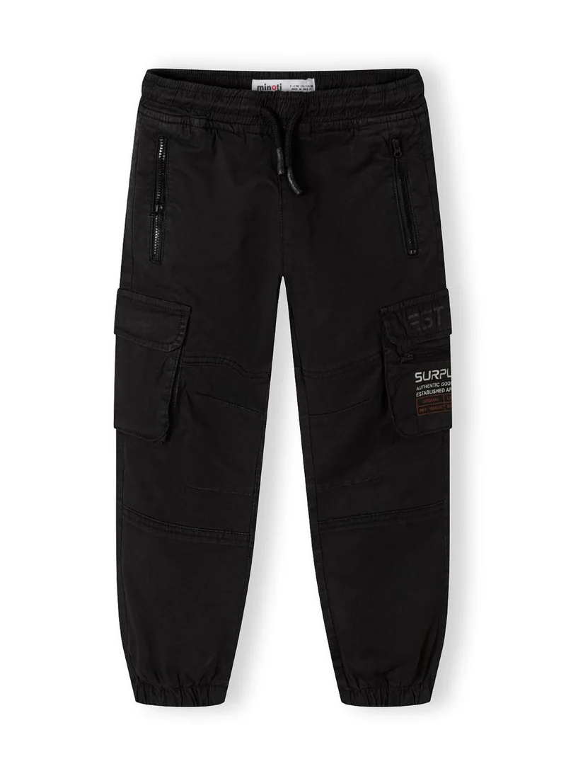 MINOTI Teen Boys Cargo Trousers with Zipped Pockets and a Print