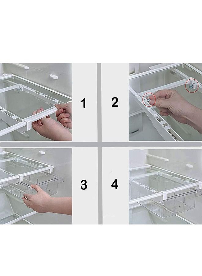 fashionhome Multi-Functional Clear Refrigerator Storage Box for Fresh Produce and Leftovers - Image 2