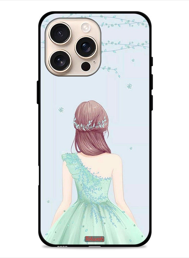 Tolwak Apple iPhone 16 Pro Protective Case Cover Cute Girl In Floral Dress - Image 1