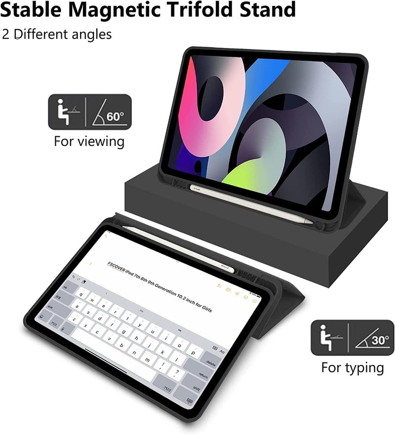 ProElite Case Cover for iPad Air 11 inch M3/M2 2025/2024, Air 5th/4th Gen 10.9 Inch, Smart Flip Case for iPad Air 11/ Air 5th/4th Gen with Pencil Holder [Auto Sleep/Wake] with Stylus Pen - Eiffel - Image 5