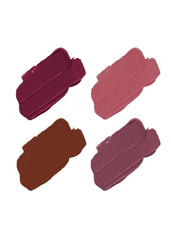 FORSURE Non Transfer Waterproof Longlast Liquid Matte Mini Lipstick Pack Of 4 (Coco Brownmauve Iceadorable Nuderoyal Berry) - Image 3