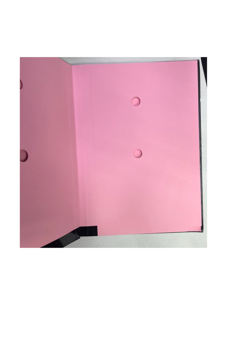 Flamingo Signature Book, Vinyl Material Cover, 12 Sheets (1-12), Black Color, 240 x 340 mm - Image 3