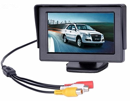 BW شاشة سيارة 4.3 بوصة TFT LCD لمراقبة الرجوع مع عرض LED خلفي لكاميرا الرؤية الخلفية DVD - Image 1