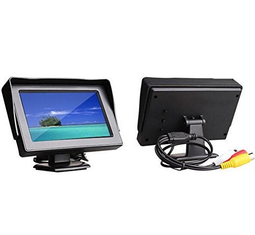 BW شاشة سيارة 4.3 بوصة TFT LCD لمراقبة الرجوع مع عرض LED خلفي لكاميرا الرؤية الخلفية DVD - Image 2