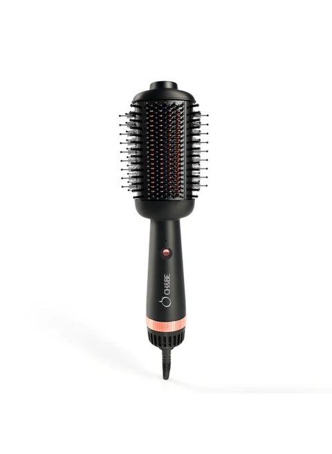 Hot Air Brush Pro 2in1 hair volumizer  | 1000W | Dryer + ve IStraightener | 3 Heat Settings (200–220°C) | Negations | PTC Tech | Volume & Shine | Charcoal + Nylon Bristles