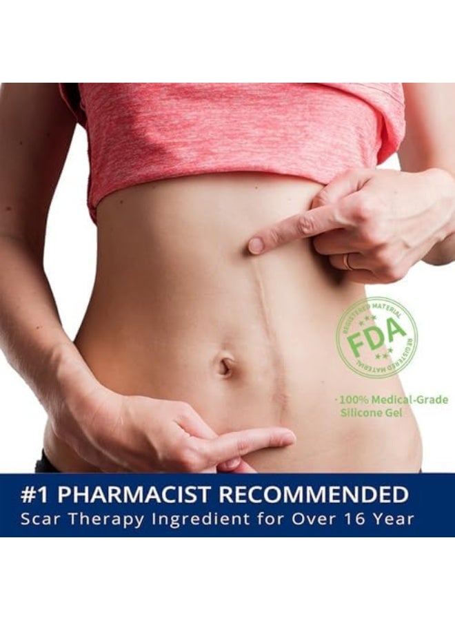 ASMOXA Silicone Scar Gel, Advanced Scar Cream for Surgical Scars, Burns, C-Section, Stretch Marks, Keloids, Fades Old & New Scars, Face & Body Scar Treatment, Smooths & Softens Skin, For Men & Women - Image 2