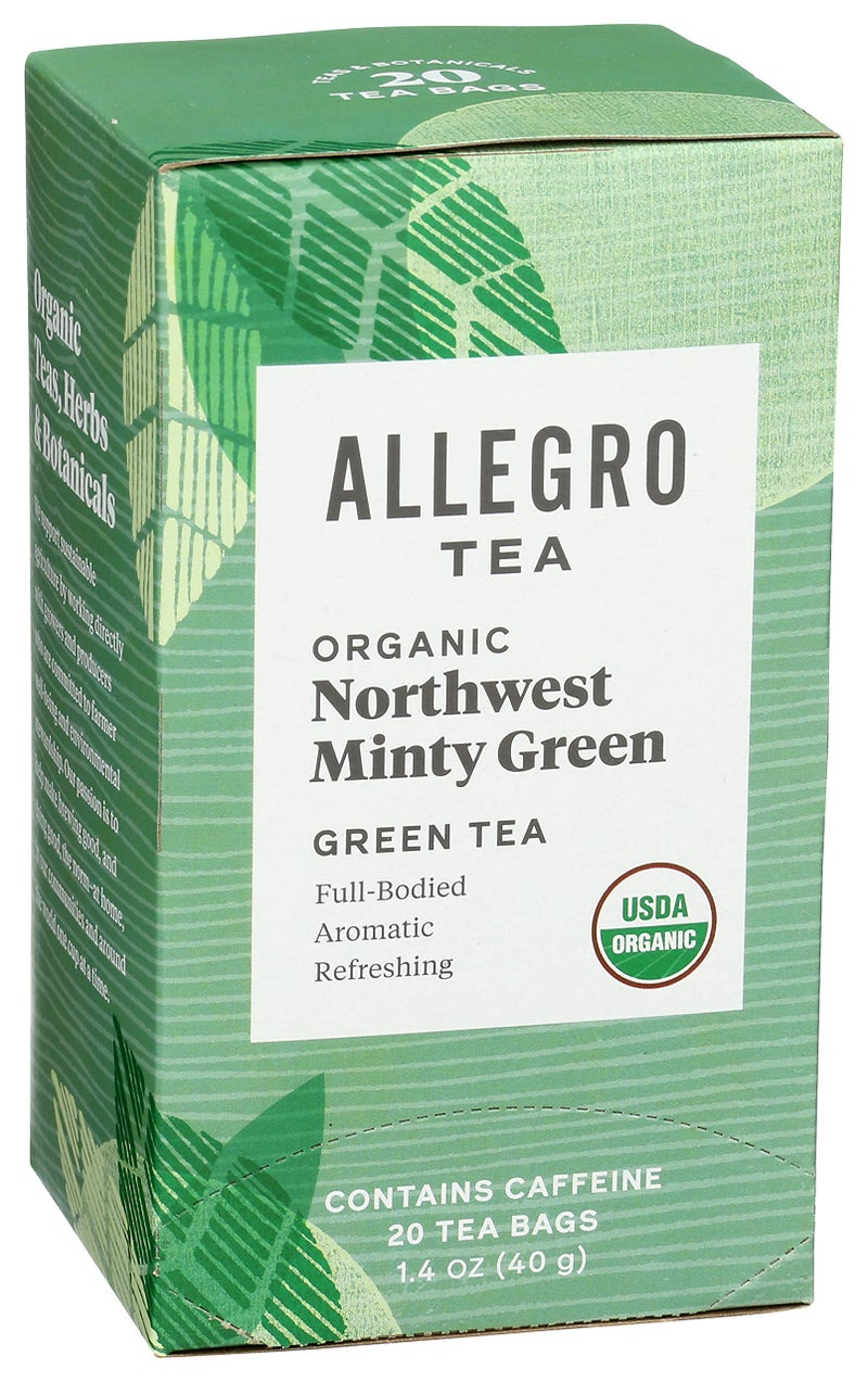 Allegro Tea, Organic Northwest Minty Green Tea Bags, 20 ct - Image 2
