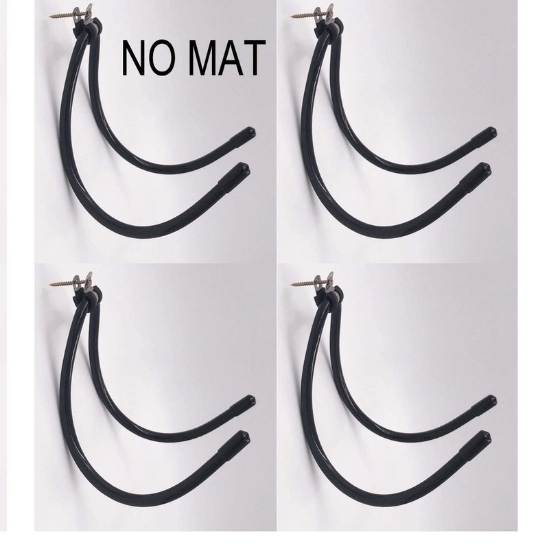 YYST Yoga Mat Foam Rollers Wall Rack Wall Storage Mount Wall Holder Storage Shelf for Foam Rollers and Yoga Mat, Up to 8 Inch Diameter - No Mat -4/PK - Image 2