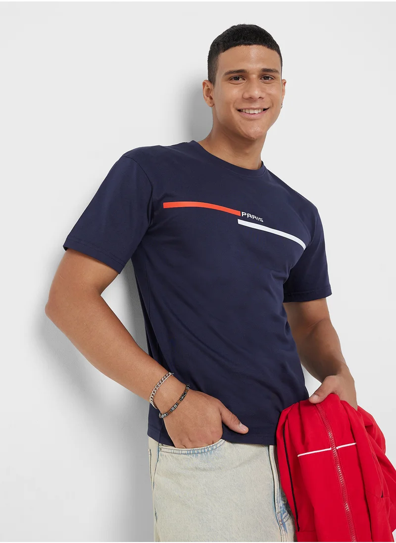 سفنتي فايف Crew Neck T-Shirt