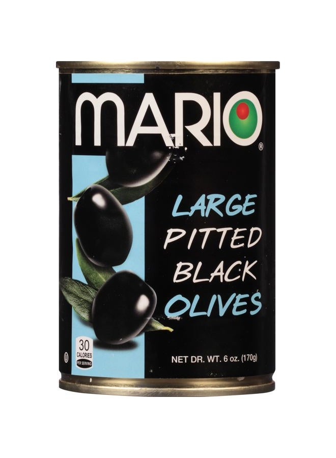 Mario Camacho Foods Black Olives, Large Pitted, 6.0 Ounce (Pack of 12) - Image 1