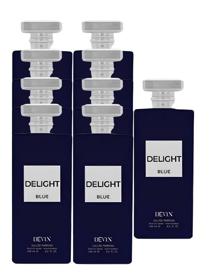 DEVIN - 9 Pieces Delight Blue Perfume For Men 100ml EDP - Image 1