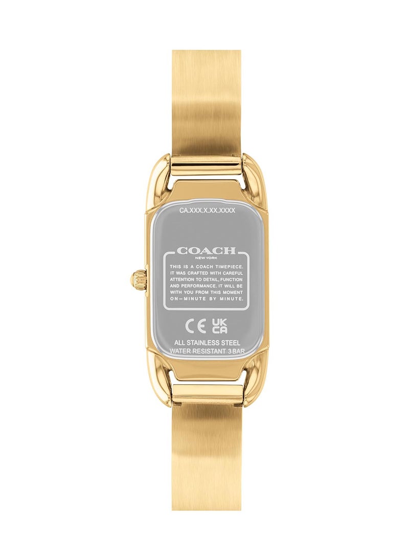 COACH - ساعة يد نسائية مستطيلة أنالوج بهيكل أسود - 14504250 - Image 1