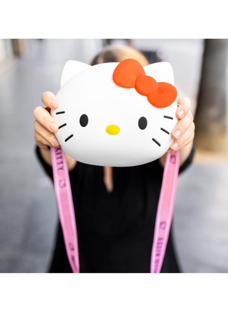 SYOSI Kawaii Purse & Accessories Set 2024 New Cartoon Silicone Coin Purse with Keychain Children's Small Shoulder Bag Kindergarten Girl Baby Outing Mini Storage Bag Compact and Convenient White - Image 2