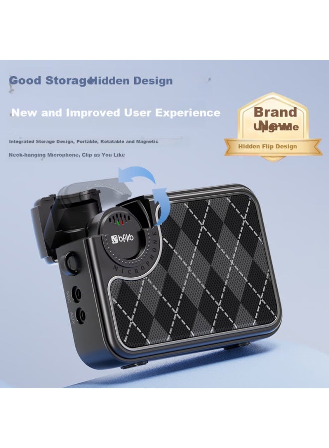 SOAIY Ky01 Wireless Collar Clip Anti-howling Little Bee Amplifier Teacher Special Long-lasting Bluetooth Speaker Microphone Classroom Teaching Tour Guide Outdoor Shoulder Strap Portable Black - Image 3