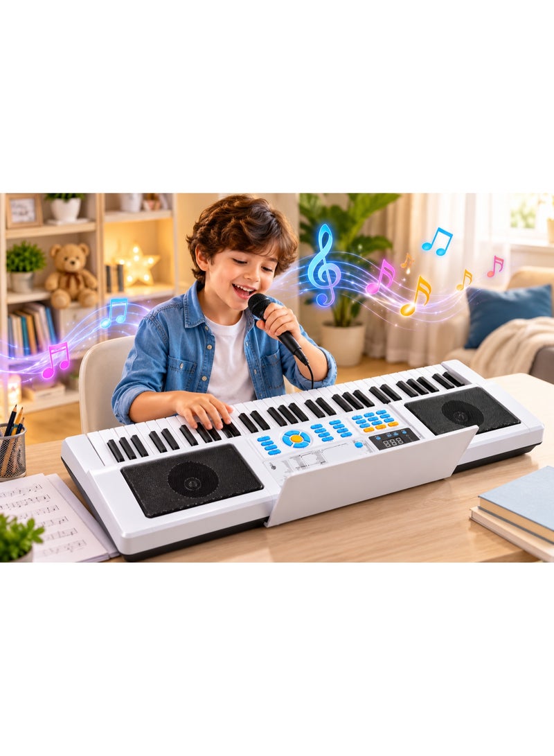 61-Key Electronic Music Keyboard with Microphone, 100 Tones, 100 Rhythms, Recording & Learning Functions - Image 4