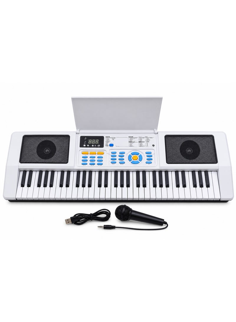 61-Key Electronic Music Keyboard with Microphone, 100 Tones, 100 Rhythms, Recording & Learning Functions - Image 1