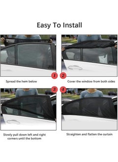 yongsheng Car Window Shade, 2 Pack Car Back Window Sun Shade, and Privacy Protect for Toddler Kids Baby Adult, Double Layer Design  - Image 3