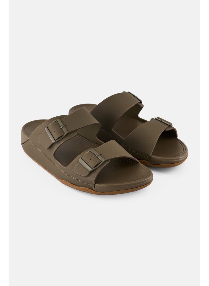 English Laundry Men 2 Strap Slip On Arabic Sandals, Olive  - Image 1