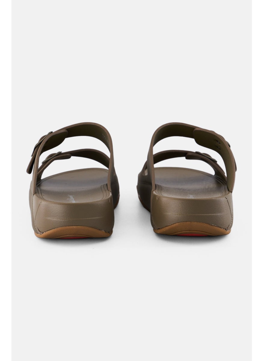 English Laundry Men 2 Strap Slip On Arabic Sandals, Olive  - Image 3
