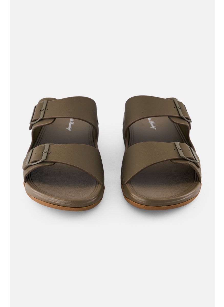 English Laundry Men 2 Strap Slip On Arabic Sandals, Olive  - Image 4