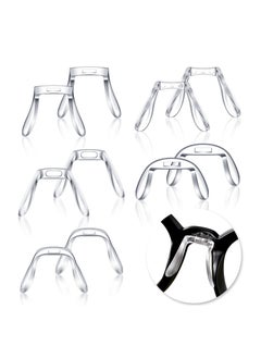 24 Pieces U Shaped Eyeglasses Nose Pads Bridge Plastic Eye Glasses, Support Anti Slip Retainers Set for Eyeglasses, Sunglasses Accessories (6 Styles)