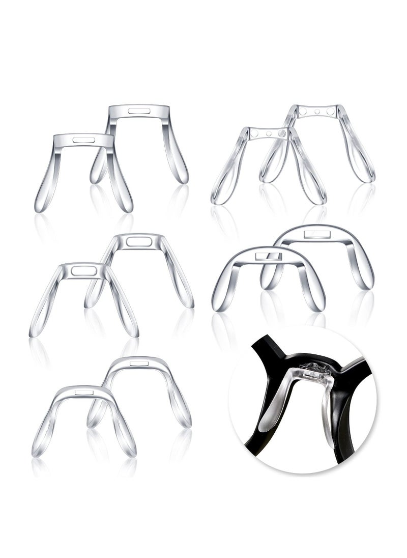 Y&D - 24 Pieces U Shaped Eyeglasses Nose Pads Bridge Plastic Eye Glasses, Support Anti Slip Retainers Set for Eyeglasses, Sunglasses Accessories (6 Styles) - Image 1