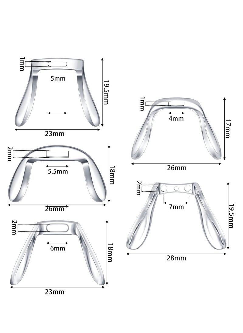 Y&D - 24 Pieces U Shaped Eyeglasses Nose Pads Bridge Plastic Eye Glasses, Support Anti Slip Retainers Set for Eyeglasses, Sunglasses Accessories (6 Styles) - Image 1