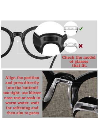 Y&D 24 Pieces U Shaped Eyeglasses Nose Pads Bridge Plastic Eye