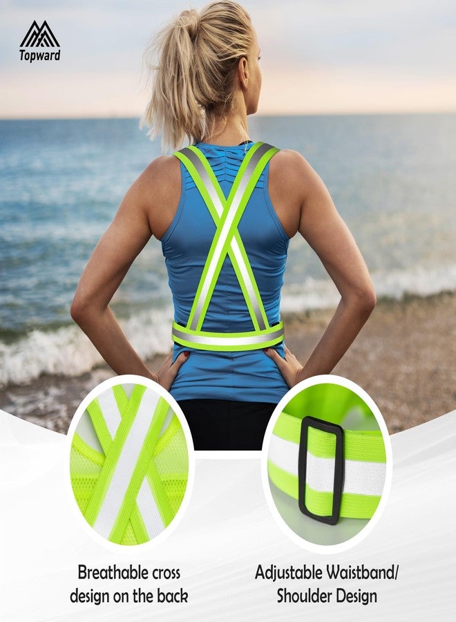 Topward Running Vest Chest Phone Holder for Women Men, Reflective Vest Safety Gear for Dog Walking Cycling - Adjustable Waist/Shoulder - Image 3
