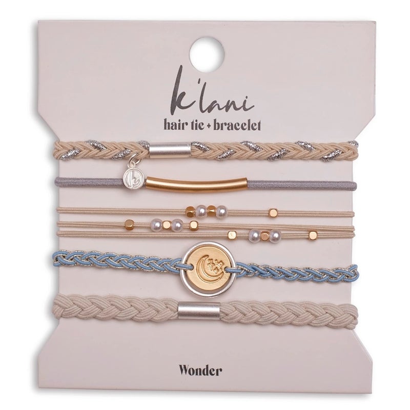 K'lani Hair Tie Bracelets for Women - Elastic Hair Bands That Double as Stylish Jewelry - Wonder - Medium - Image 1