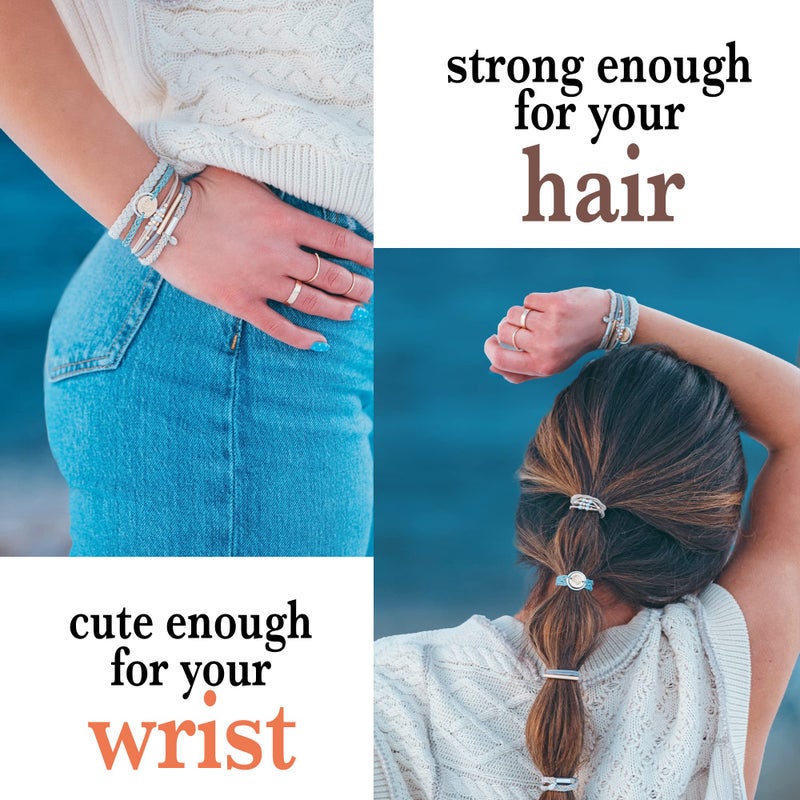 K'lani Hair Tie Bracelets for Women - Elastic Hair Bands That Double as Stylish Jewelry - Wonder - Medium - Image 2