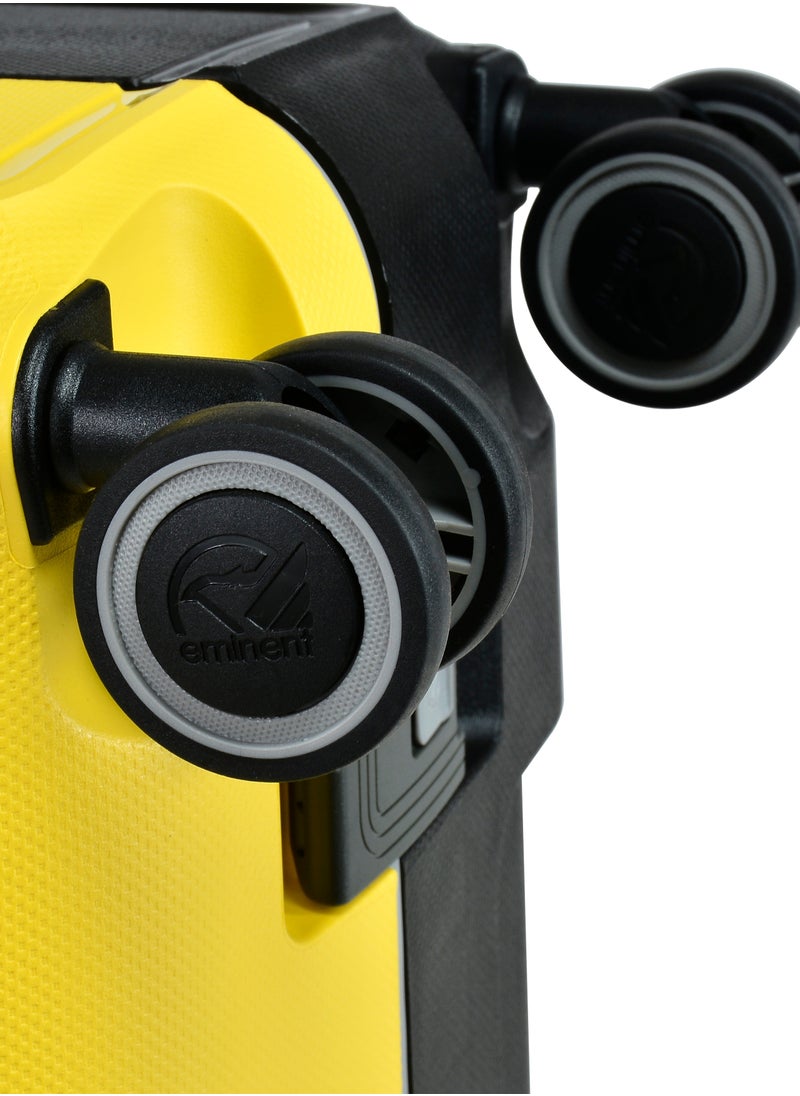 eminent - Vertica Hard Case Luggage Trolley Polypropylene Lightweight 4 Quiet Double Spinner Wheels With Tsa Lock B0006M Yellow Black - Image 1