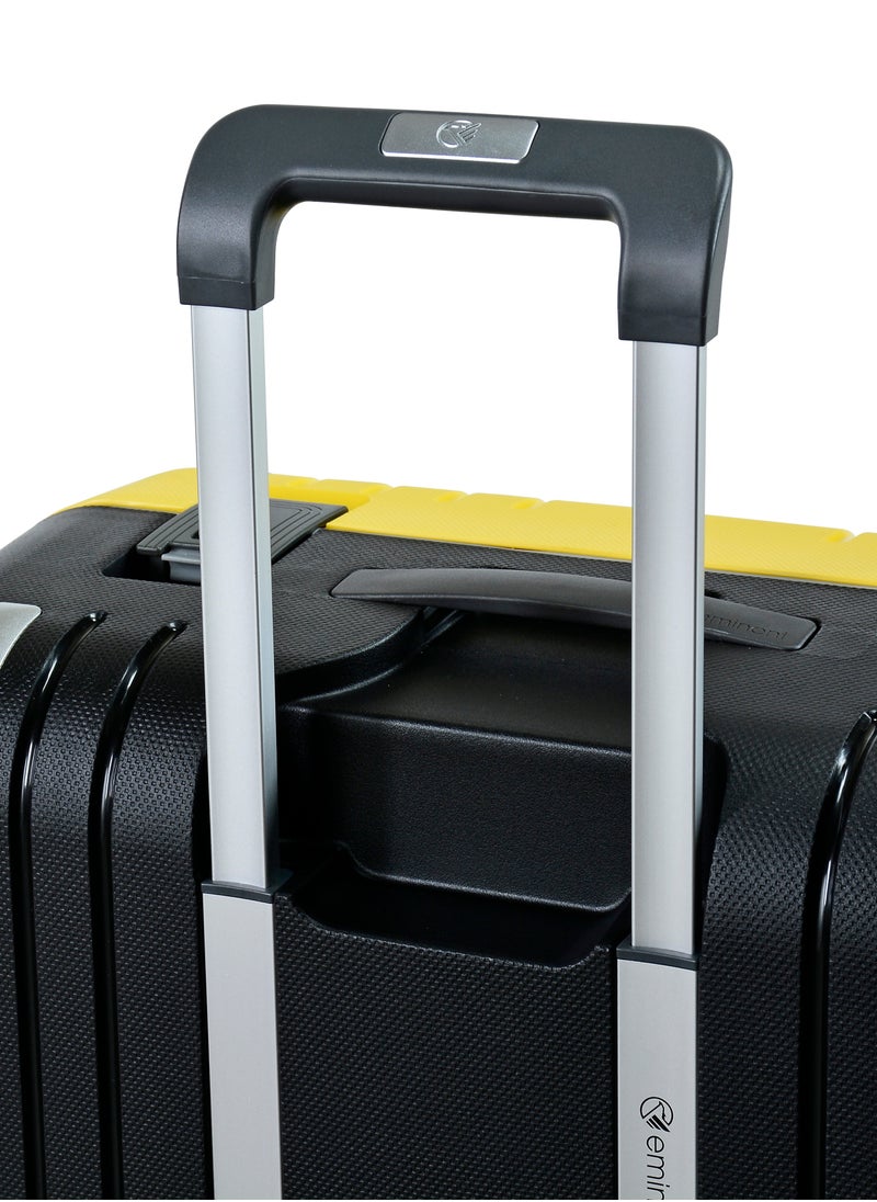 eminent - Vertica Hard Case Luggage Trolley Polypropylene Lightweight 4 Quiet Double Spinner Wheels With Tsa Lock B0006M Yellow Black - Image 1