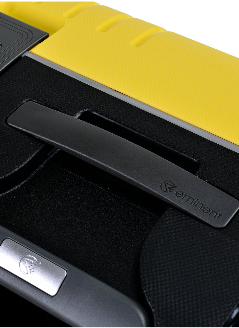 eminent - Vertica Hard Case Luggage Trolley Polypropylene Lightweight 4 Quiet Double Spinner Wheels With Tsa Lock B0006M Yellow Black - Image 1