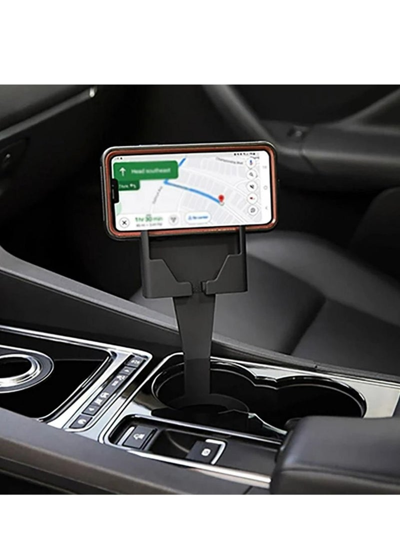 Beauenty Car Phone Holder Stable 2 in 1 Anti-falling Support Black Cup Holder Phone Mount Auto Phone Stand Mount Car Supply - Image 4