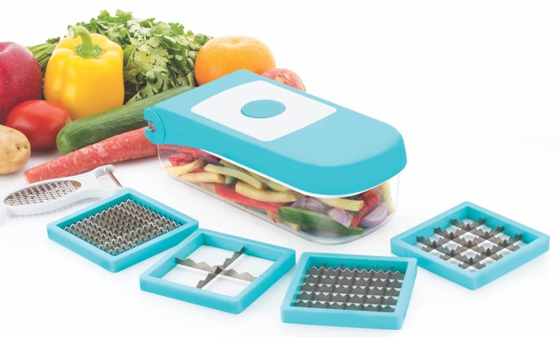 Ganesh Plastic Vegetable Dicer,7 in 1,Blue - Image 2