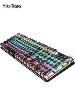 MissTiara K820 Multimedia Mechanical Keyboard Retro Punk Button Keycap ...