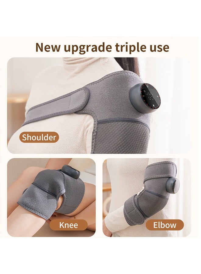 Squarecircle Wireless Heating Massage Knee Pads Rechargeable Knee Massager with Heat & Vibration for Pain Relief - Wireless, Portable & Effective Treatment for Arthritis, Meniscus, Cramps, Stress - Heating Pad Brace Wrap for Knee & Leg Massage  - Image 2