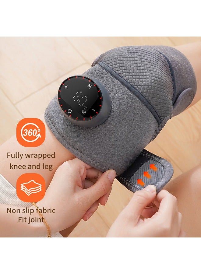 Squarecircle Wireless Heating Massage Knee Pads Rechargeable Knee Massager with Heat & Vibration for Pain Relief - Wireless, Portable & Effective Treatment for Arthritis, Meniscus, Cramps, Stress - Heating Pad Brace Wrap for Knee & Leg Massage  - Image 5