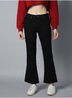 HIGH STAR Women Black Bootcut High-Rise Clean Look Stretchable Jeans  - Image 4
