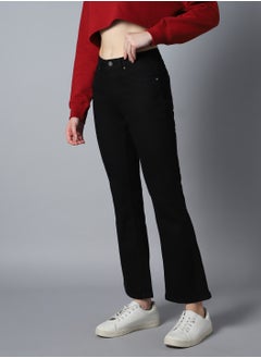 HIGH STAR Women Black Bootcut High-Rise Clean Look Stretchable Jeans  - Image 5