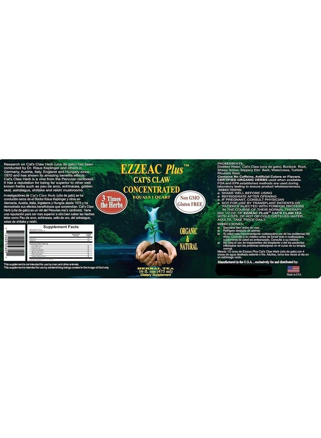 Generic Ezzeac Plus Cat's Claw - Nature's Unique 16 oz. Concentrate- All Natural, Advanced Formula, Premium Herbal Tea - Dr. Brusch & R.Caisse RN  - Image 4