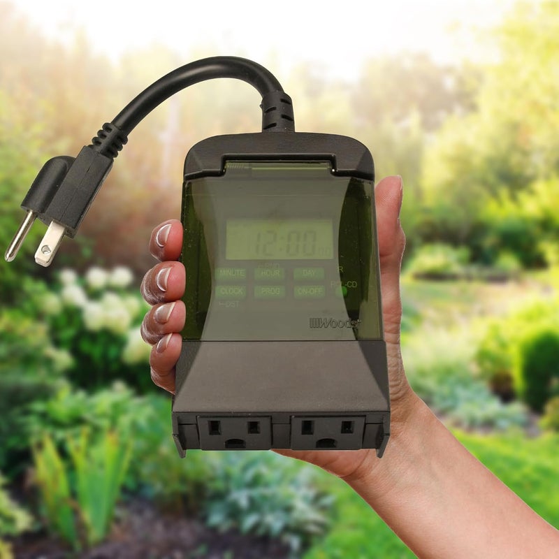 Woods 50014WD Outdoor 7-Day Digital Plug-In Timer with 2 Grounded Outlets - Image 5
